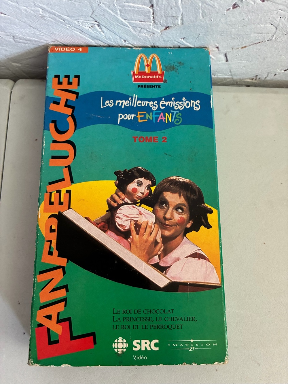 McDonald's Fanfreluche VHS Cover - Teal, Yellow, Pink